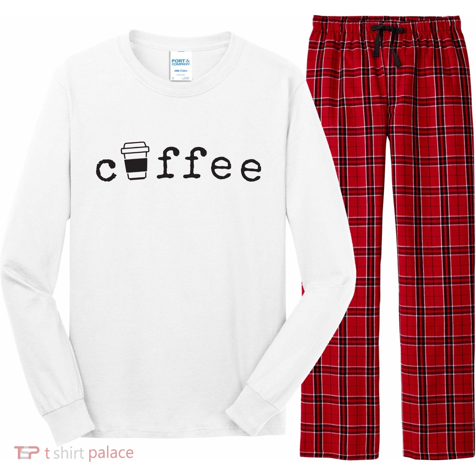Coffee Cute Novelty Item For Coffee Lovers Long Sleeve Pajama Set