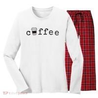 Coffee Cute Novelty Item For Coffee Lovers Women's Long Sleeve Flannel Pajama Set  thumb 0