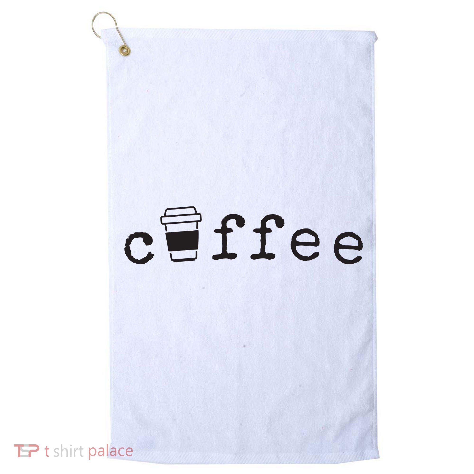 Coffee Cute Novelty Item For Coffee Lovers Golf Towel