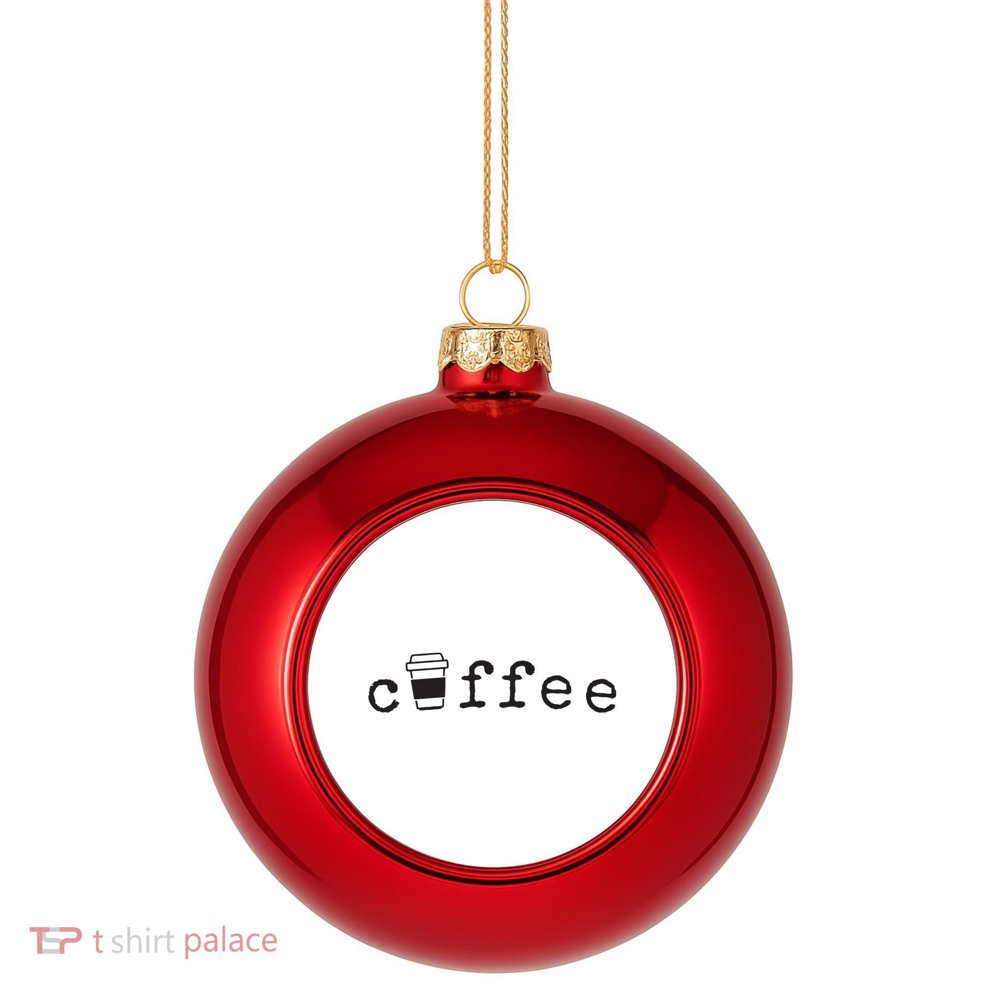 Coffee Cute Novelty Item For Coffee Lovers Plastic Christmas Ball Ornament