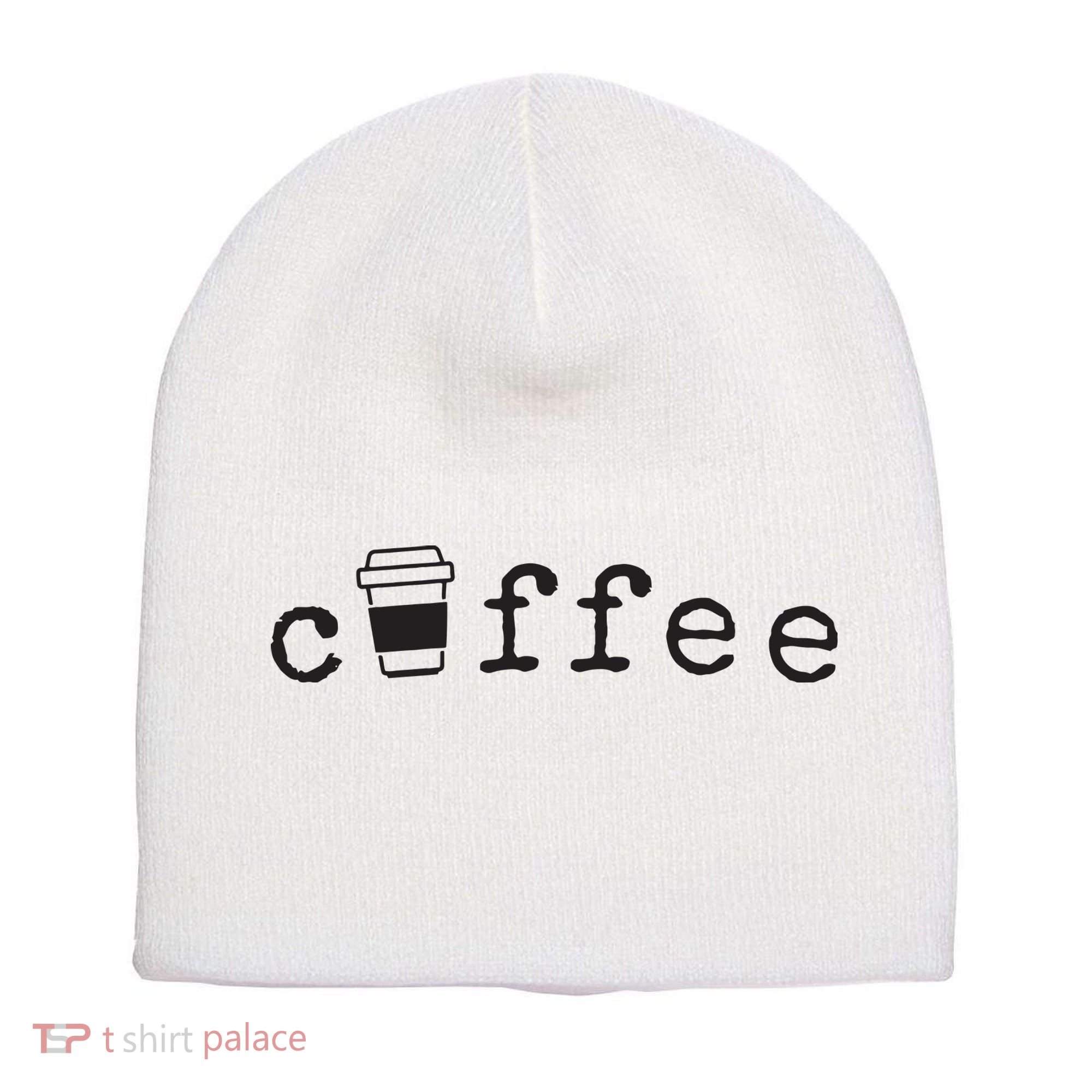 Coffee Cute Novelty Item For Coffee Lovers Short Acrylic Beanie