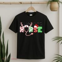 Cute Christmas Nurse Logo T-Shirt thumb 2