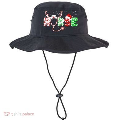 Cute Christmas Nurse Logo Bucket Hat