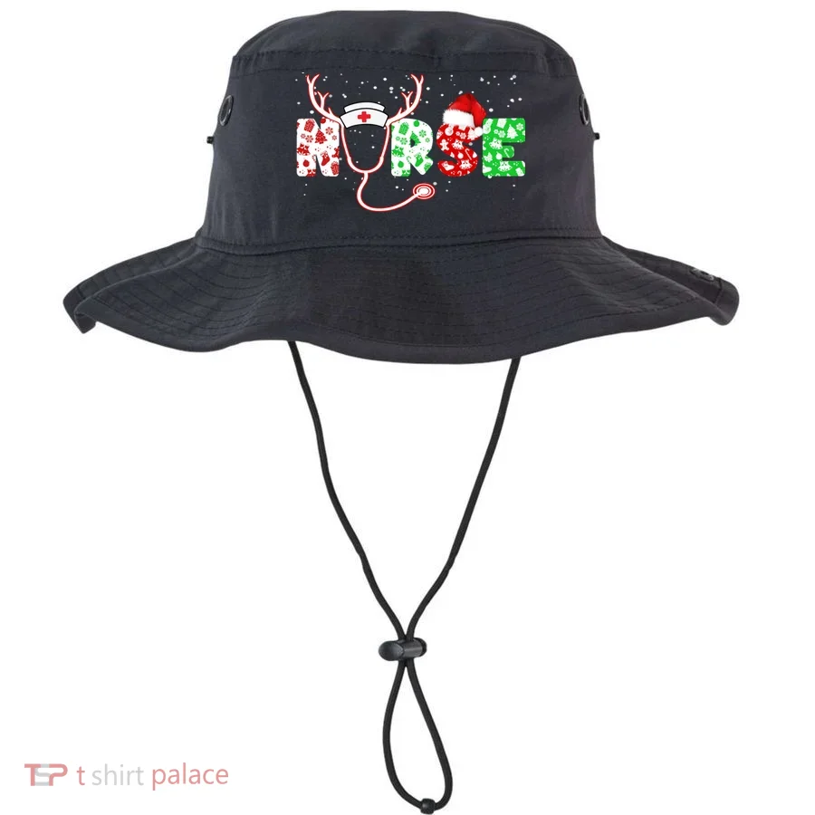 Cute Christmas Nurse Logo Bucket Hat