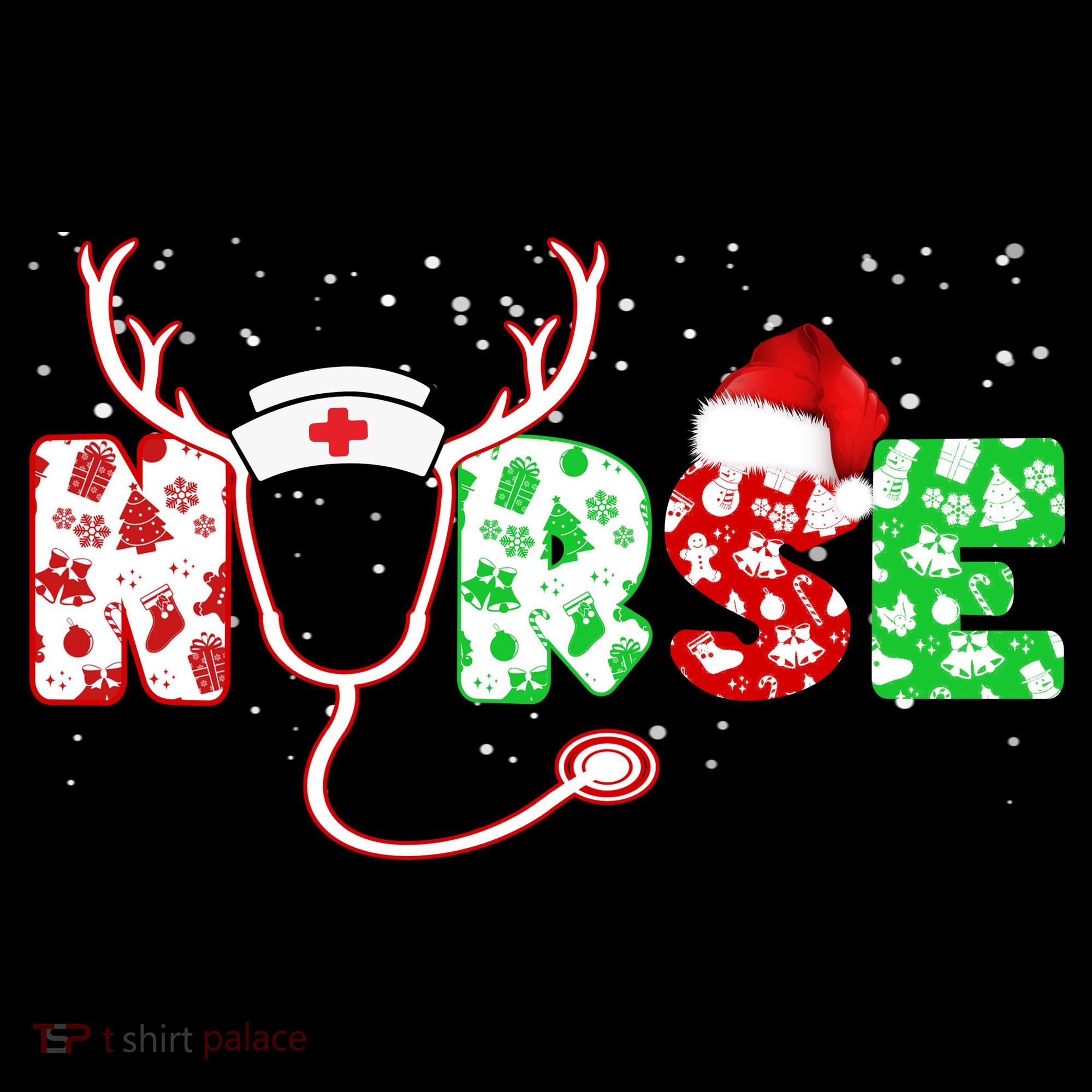 Cute Christmas Nurse Logo Coffee Mug