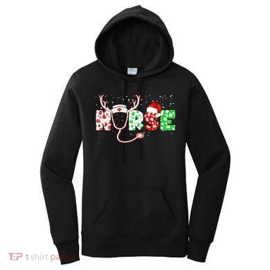 Cute Christmas Nurse Logo Women's Hoodie