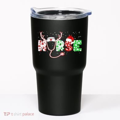 Cute Christmas Nurse Logo Tumbler