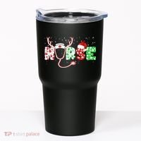 Cute Christmas Nurse Logo Tumbler thumb 0