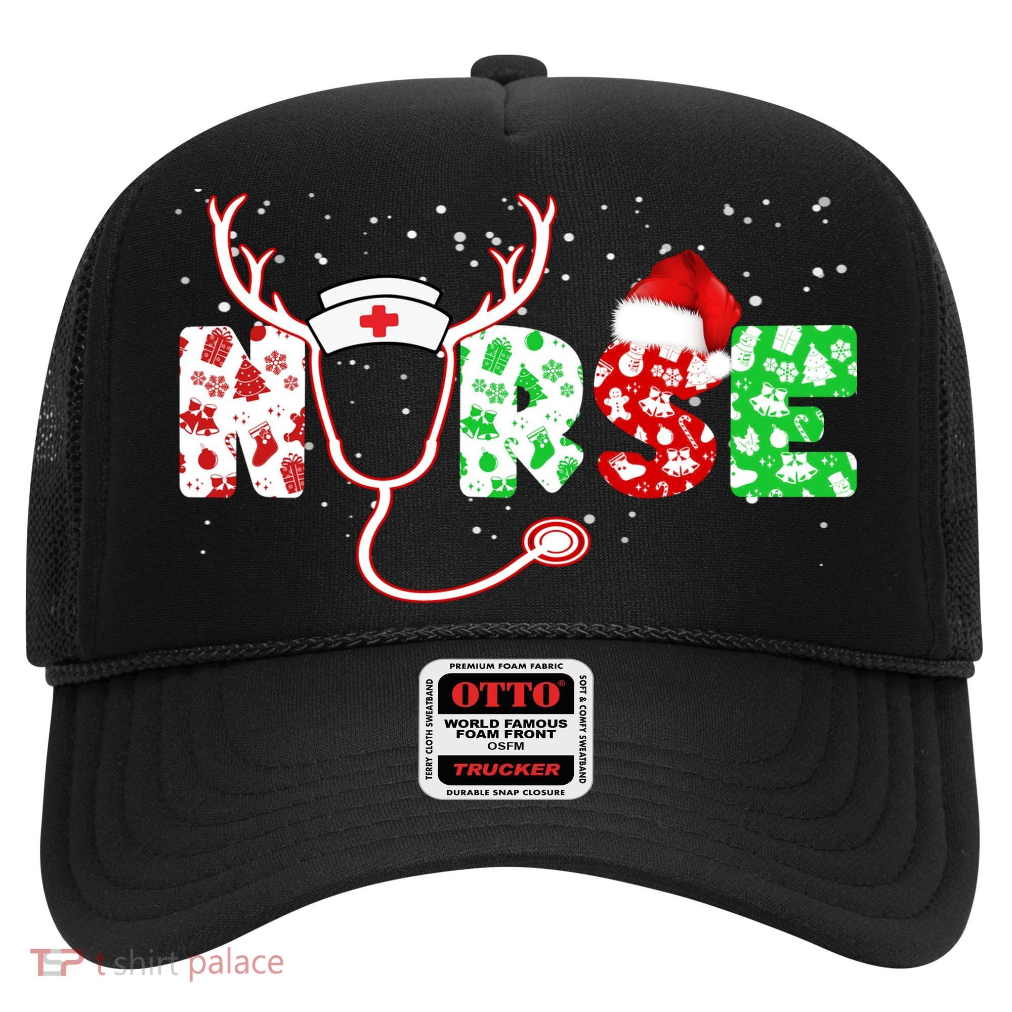 Cute Christmas Nurse Logo Hat