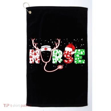 Cute Christmas Nurse Logo Golf Towel