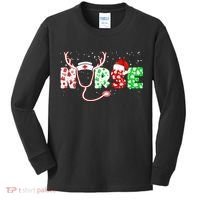 Cute Christmas Nurse Logo Kids Long Sleeve Shirt thumb 0
