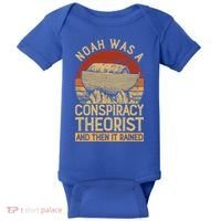 Conservative Christian Noah Was A Conspiracy Theorist Baby Bodysuit thumb 0