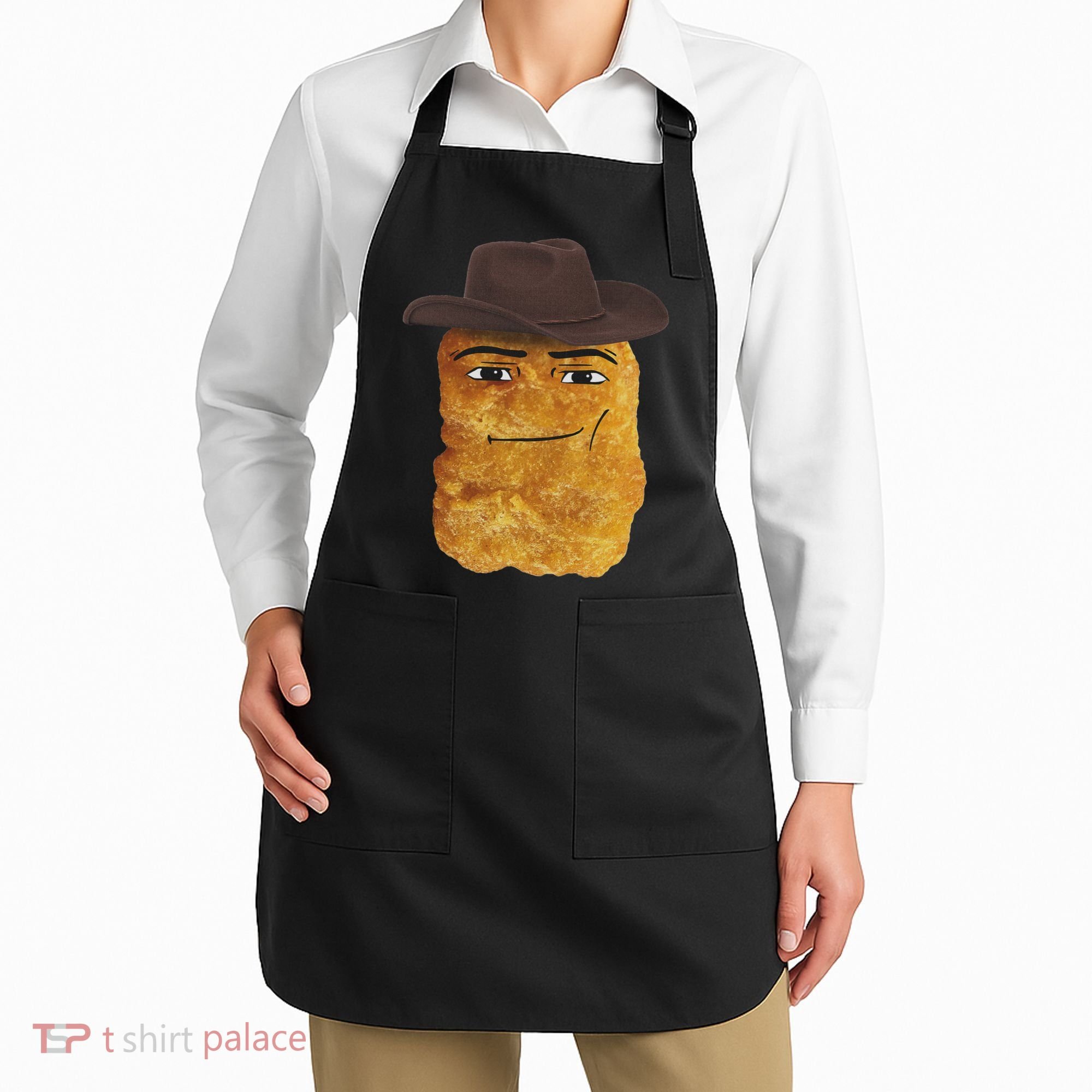 Cowboy Chicken Nugget Meme Apron
