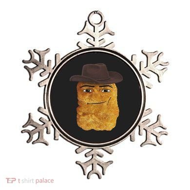 Cowboy Chicken Nugget Meme Ornament