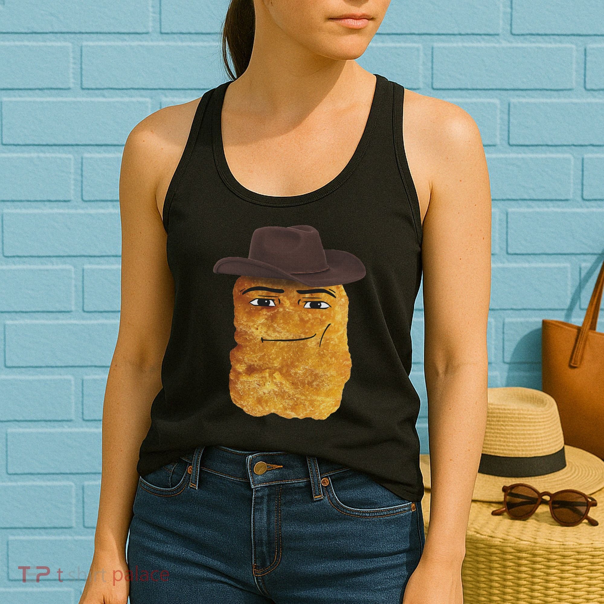 Cowboy Chicken Nugget Meme Women's Tank Top
