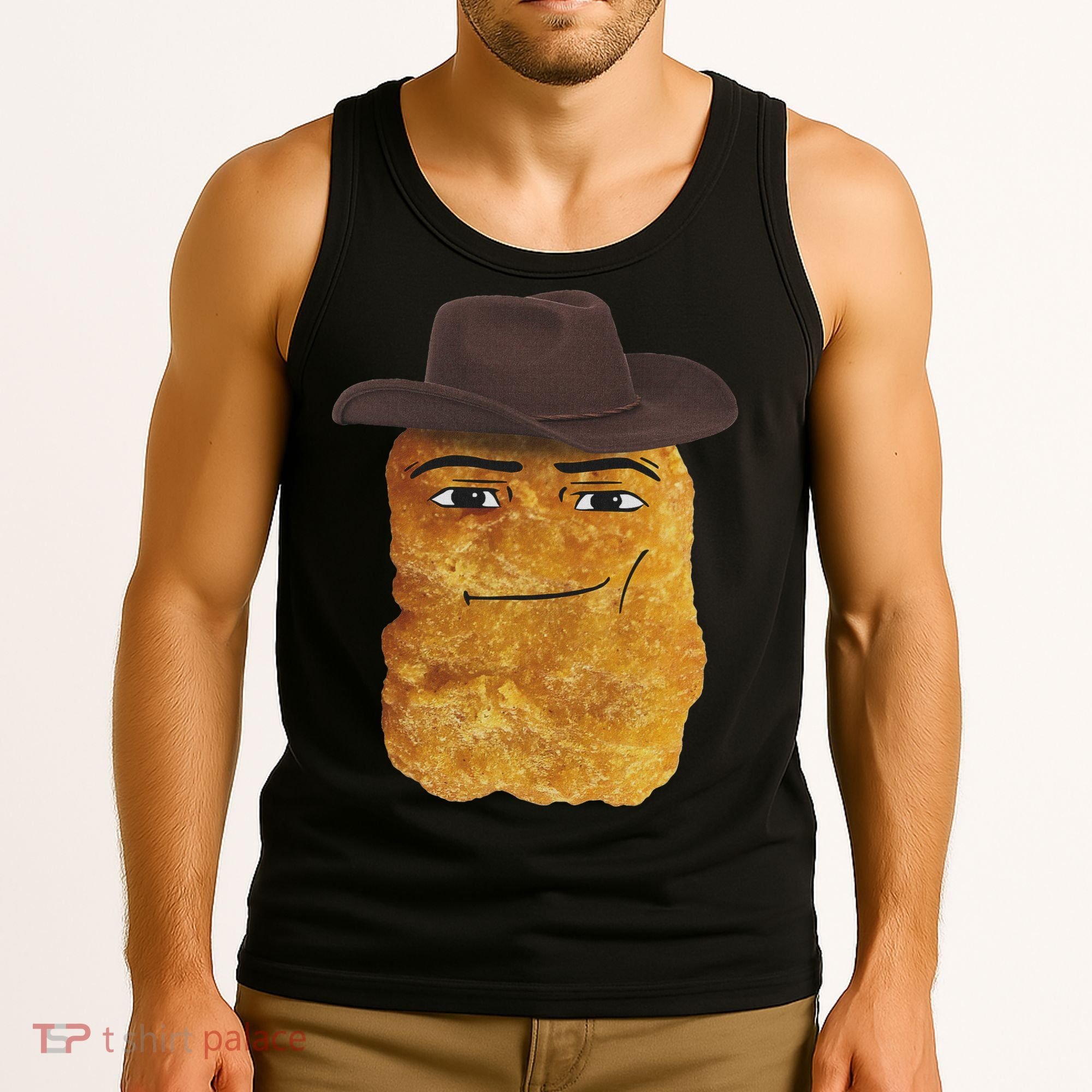 Cowboy Chicken Nugget Meme Tank Top