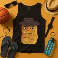 Cowboy Chicken Nugget Meme Tank Top thumb 4
