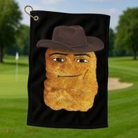 Cowboy Chicken Nugget Meme Golf Towel thumb 1