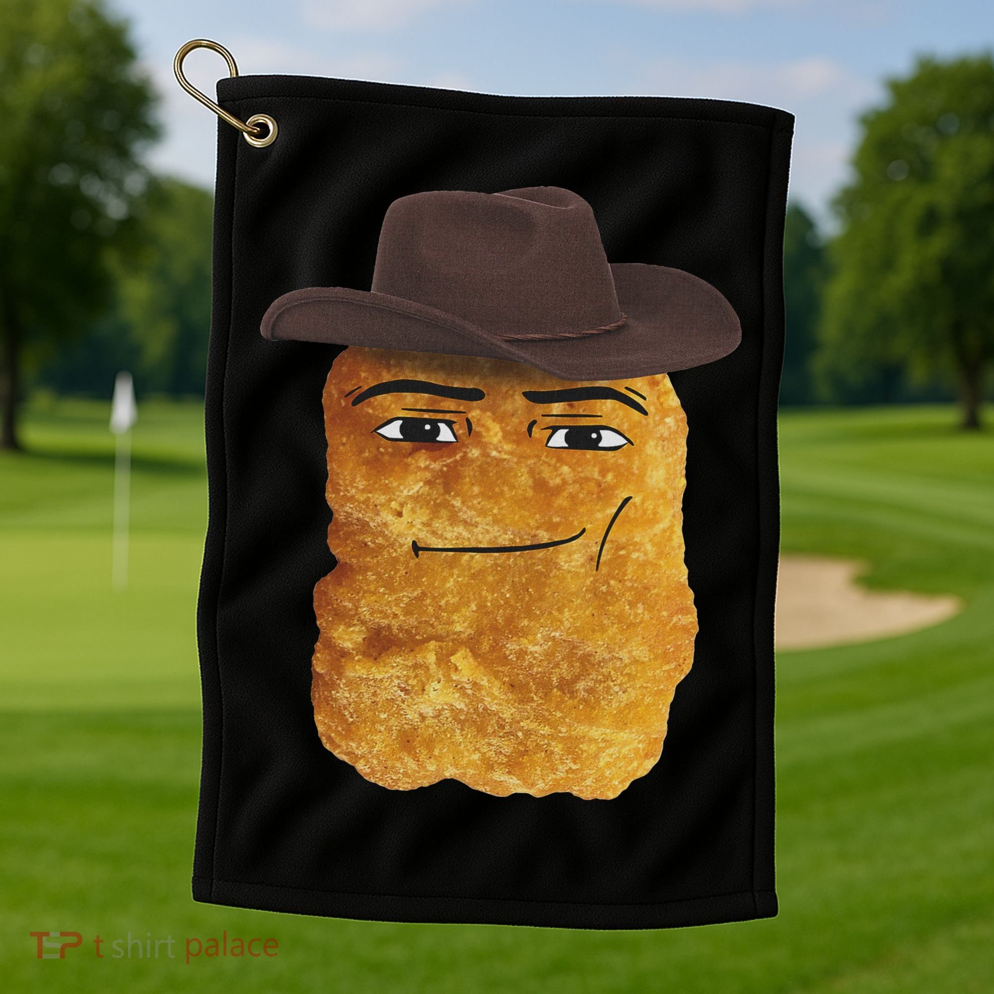 Cowboy Chicken Nugget Meme Golf Towel