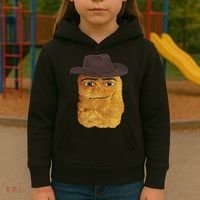 Cowboy Chicken Nugget Meme Kids Hoodie thumb 3