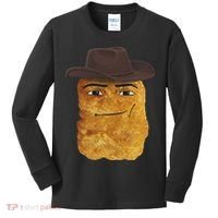 Cowboy Chicken Nugget Meme Kids Long Sleeve Shirt thumb 0