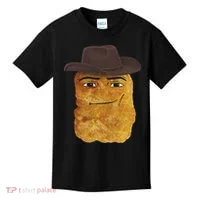 Cowboy Chicken Nugget Meme Kids T-Shirt thumb 0