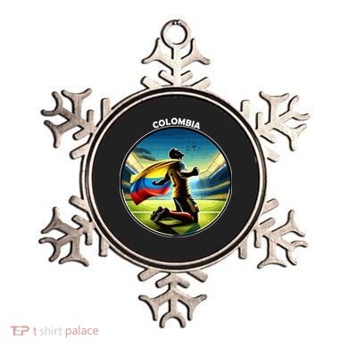 Cool Colombia National Soccer Team With Flag Ornament
