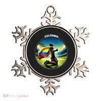 Cool Colombia National Soccer Team With Flag Ornament thumb 0
