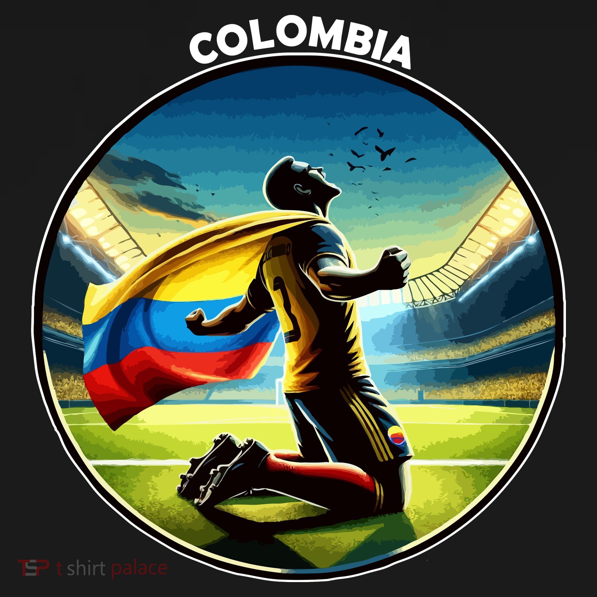Cool Colombia National Soccer Team With Flag Ornament