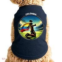 Cool Colombia National Soccer Team With Flag Doggie Tank thumb 0