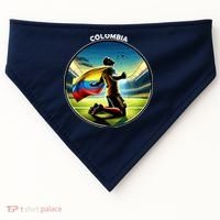 Cool Colombia National Soccer Team With Flag USA-Made Doggie Bandana thumb 0