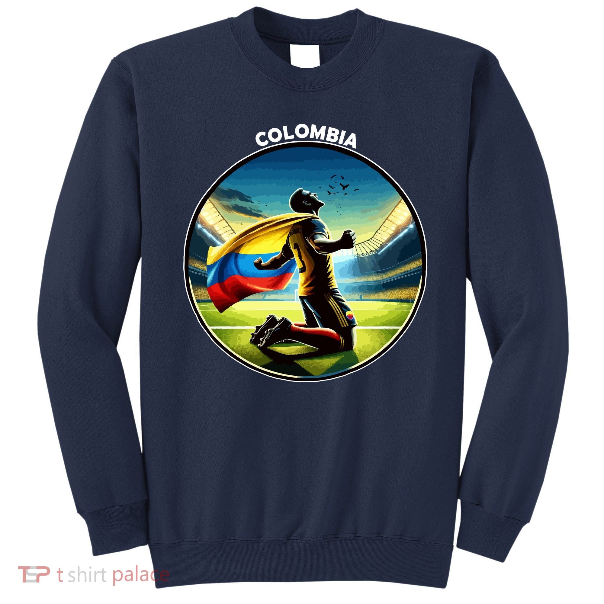 Cool Colombia National Soccer Team With Flag Sweatshirt