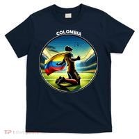 Cool Colombia National Soccer Team With Flag T-Shirt thumb 0