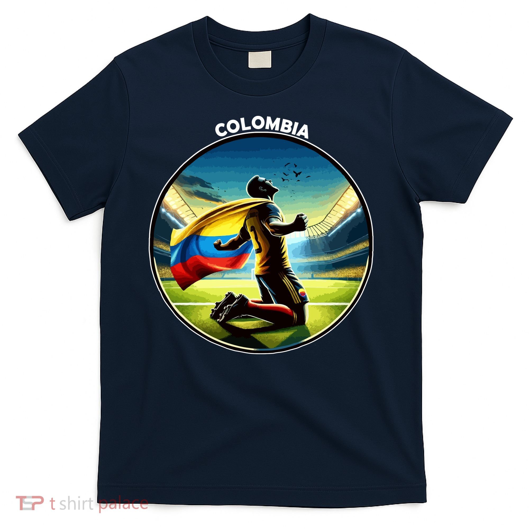 Cool Colombia National Soccer Team With Flag T-Shirt