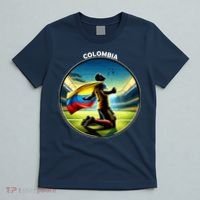 Cool Colombia National Soccer Team With Flag T-Shirt thumb 5