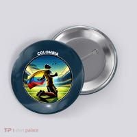 Cool Colombia National Soccer Team With Flag Button thumb 0