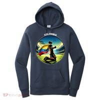 Cool Colombia National Soccer Team With Flag Women's Hoodie thumb 0