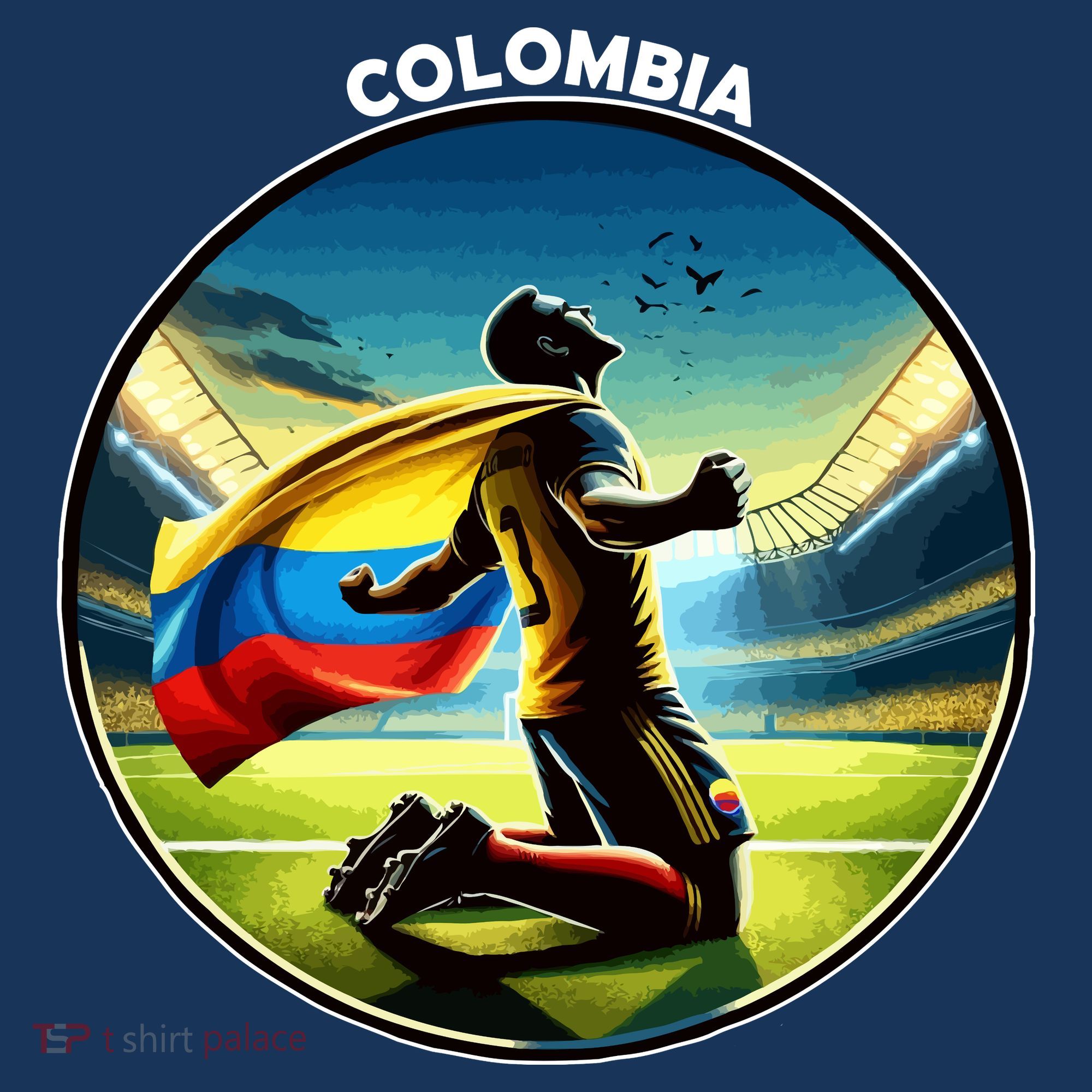Cool Colombia National Soccer Team With Flag Women's Hoodie