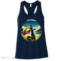 Cool Colombia National Soccer Team With Flag Women's Tank Top thumb 0