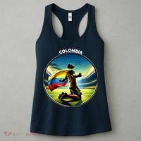 Cool Colombia National Soccer Team With Flag Women's Tank Top thumb 3