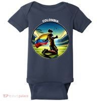 Cool Colombia National Soccer Team With Flag Baby Bodysuit thumb 0