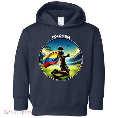 Cool Colombia National Soccer Team With Flag Toddler Hoodie