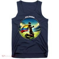 Cool Colombia National Soccer Team With Flag Tank Top thumb 0