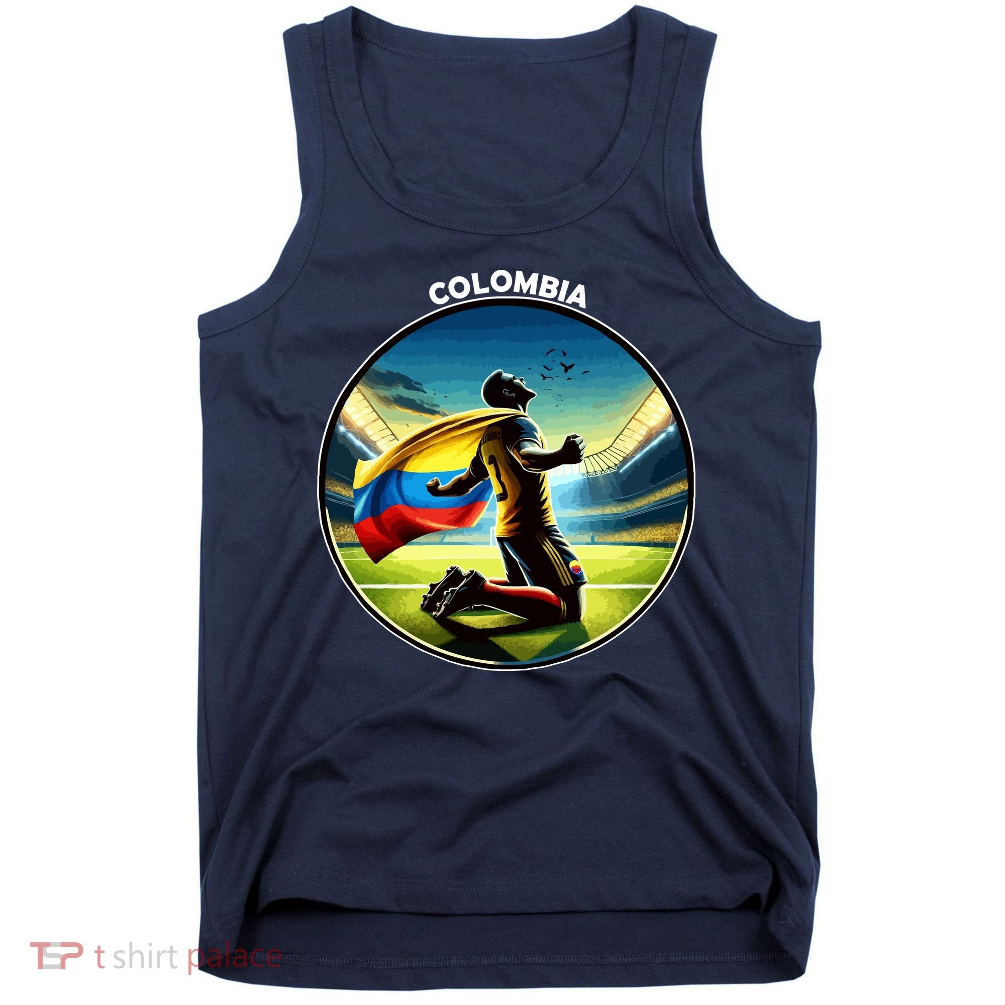 Cool Colombia National Soccer Team With Flag Tank Top