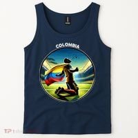Cool Colombia National Soccer Team With Flag Tank Top thumb 2