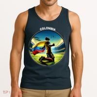 Cool Colombia National Soccer Team With Flag Tank Top thumb 3