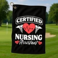 Cna Certified Nursing Assistant Certified Nursing Assistant Golf Towel thumb 1