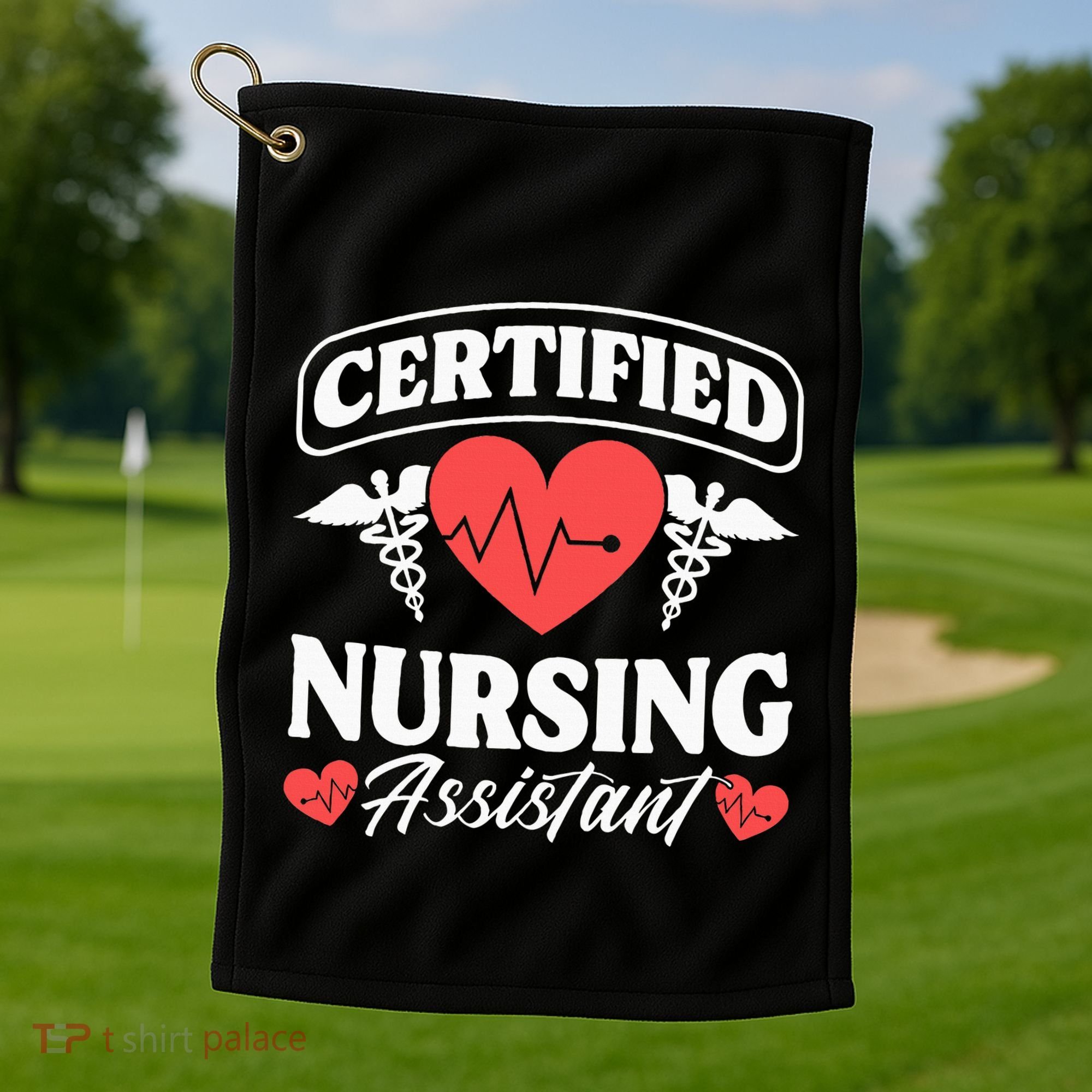Cna Certified Nursing Assistant Certified Nursing Assistant Golf Towel