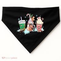 Christmas Coffee Nurse USA-Made Doggie Bandana thumb 0
