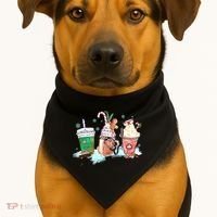 Christmas Coffee Nurse USA-Made Doggie Bandana thumb 1